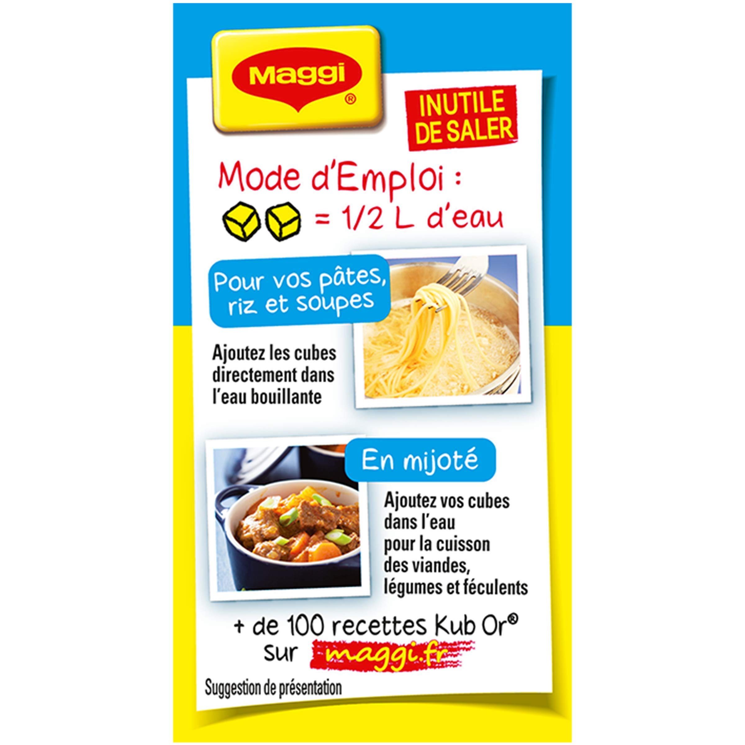 Maggi - Caldo Kub or desengrasado (32 cubos), 128 g, 5 unidades