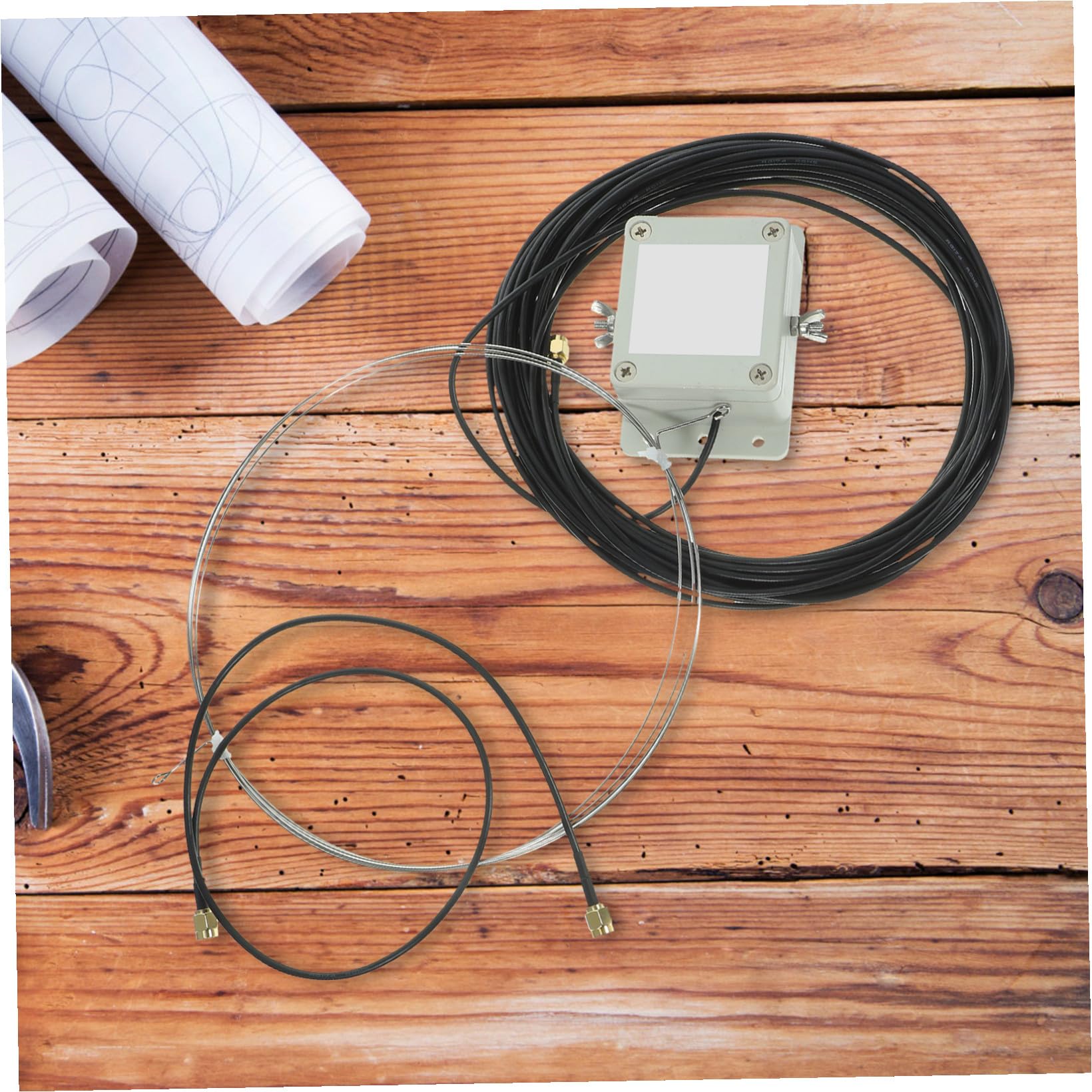 Antenne Active De Réception à Boucle Acier Inoxydable Suppression De Bruit Locale Antenne Moyenne Et Ondes Courtes USB pour Installation Facile sur Balcon Ou Toit