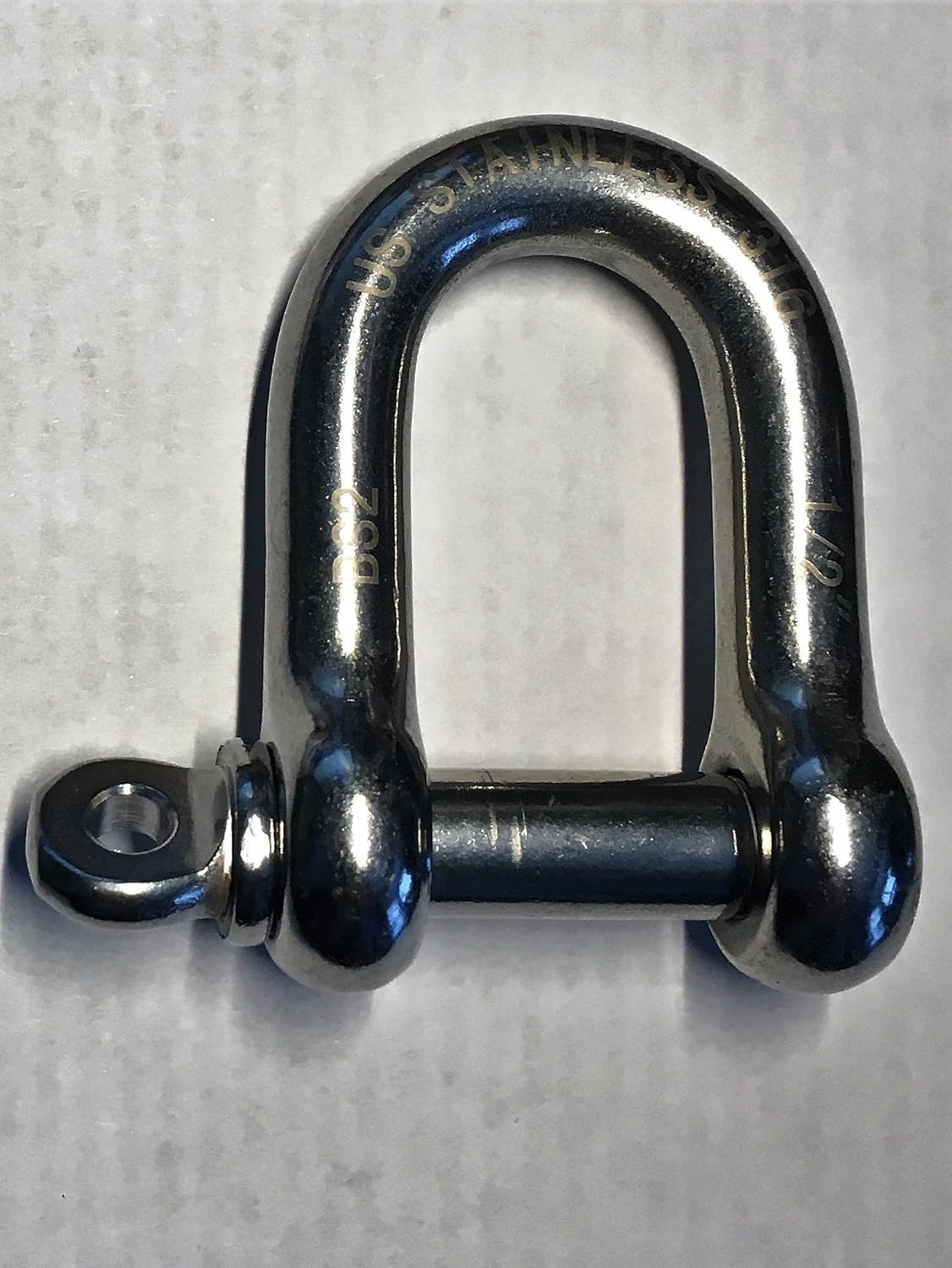 US Stainless Stainless Steel 316 Forged D Shackle Marine Grade 1/2" Dee (12mm) - Image 3
