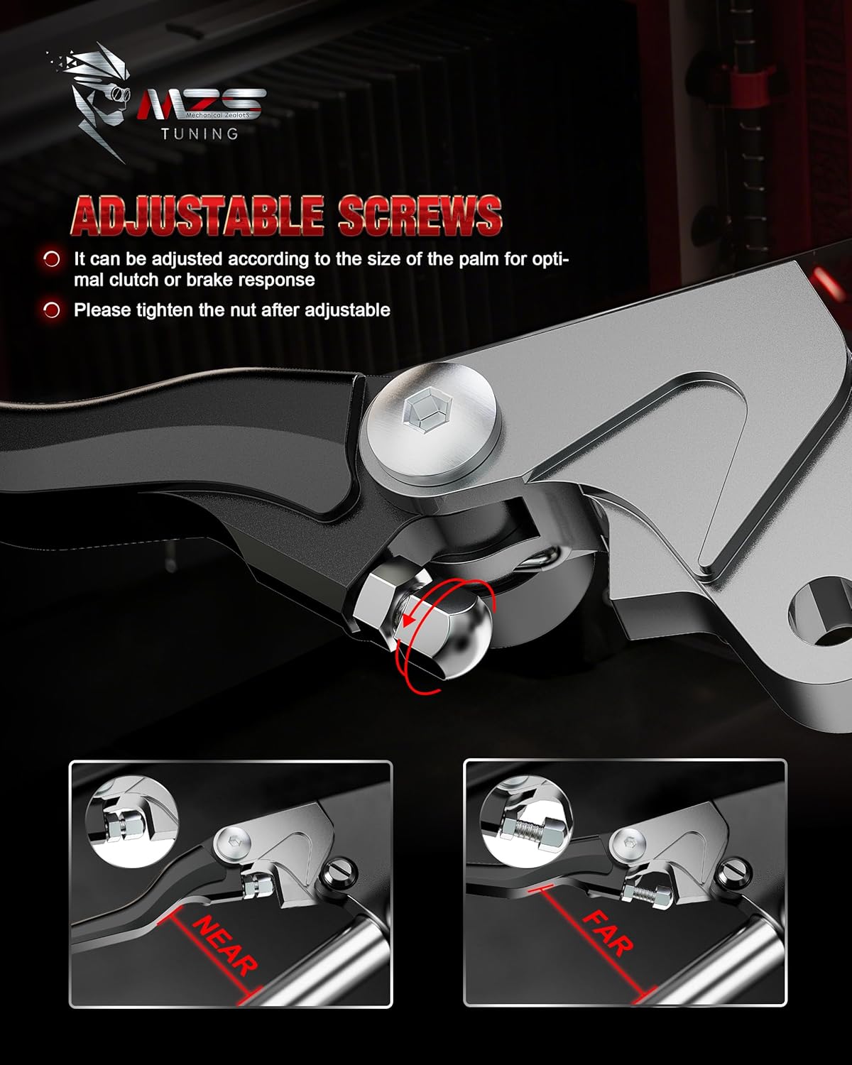 MZS Dirt Bike Brake Cutch Levers Pivot CNC Black Compatible with 250 300 Xtrainer 2015-2025/450 RX 2024-2025/125 200 250 300 350 390 400 430 450 498 RR Race X-Pro 4-Stroke 2012-2025