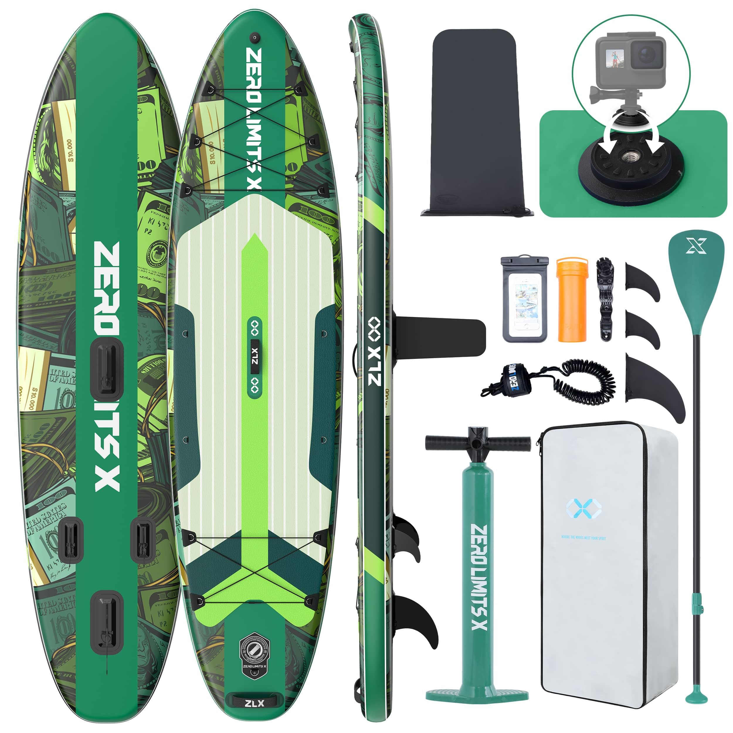 Amazon | ZLX 空気注入式 スタンドアップパドルボード 10フィート6