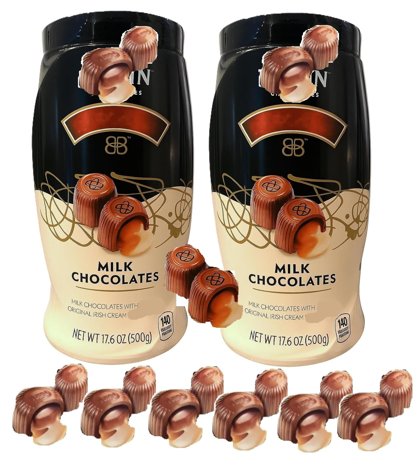 Turin Milk Chocolate Original Irish Cream Truffles 100 Count 35.2oz - Christmas Candy Holiday Gift Stocking Stuffer