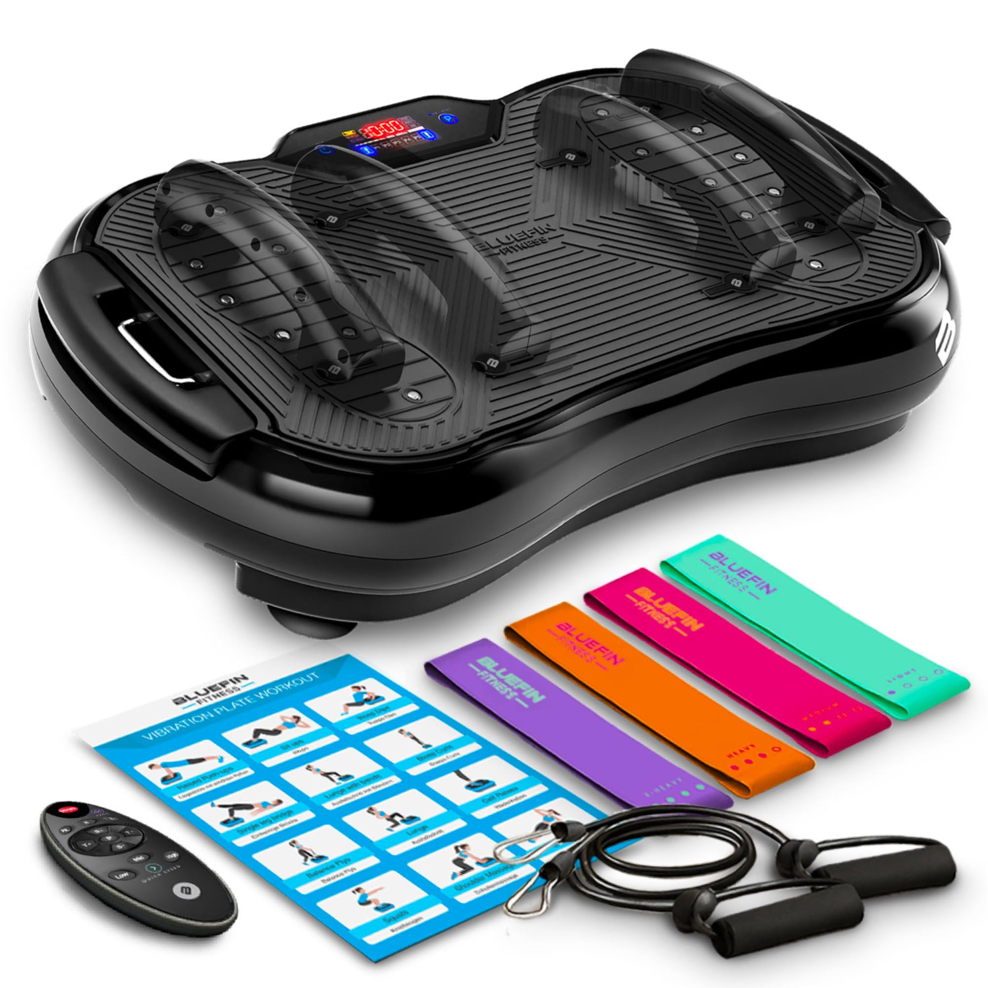 Bluefin Fitness Vibrationsplatte Ultra Slim Plus | Vibrationsplatte  Trainingsgert fr Ganzkrpertraining | Kompaktes Design Power Plate mit  Widerstandsbndern | Vibrations-Fitness-Trainer fr Zuhause : Amazon.de:  Sport & Freizeit