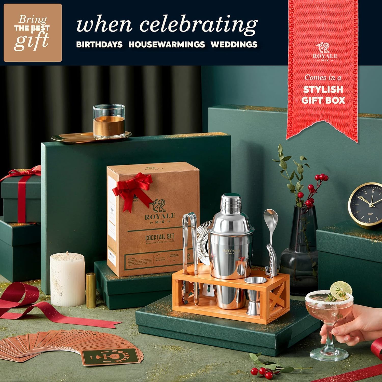【新品・未使用】CONRAN SHOP カクテル・バーセット Amazon | バーキット 新築祝いのギフトに最適 ホームバーツール