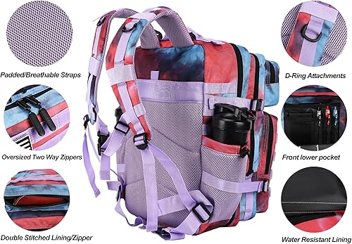 Miniatura 5 de LHI Mochila táctica militar para hombres y mujeres, 45L, 3 días, paquete de asalto, mochila grande con sistema Molle