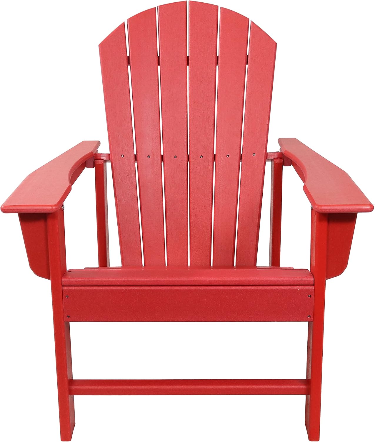 Sunnydaze All-Weather Upright Adirondack Chair - for Patio or Yard - 300-Pound Capacity - 38.25-Inch - Red