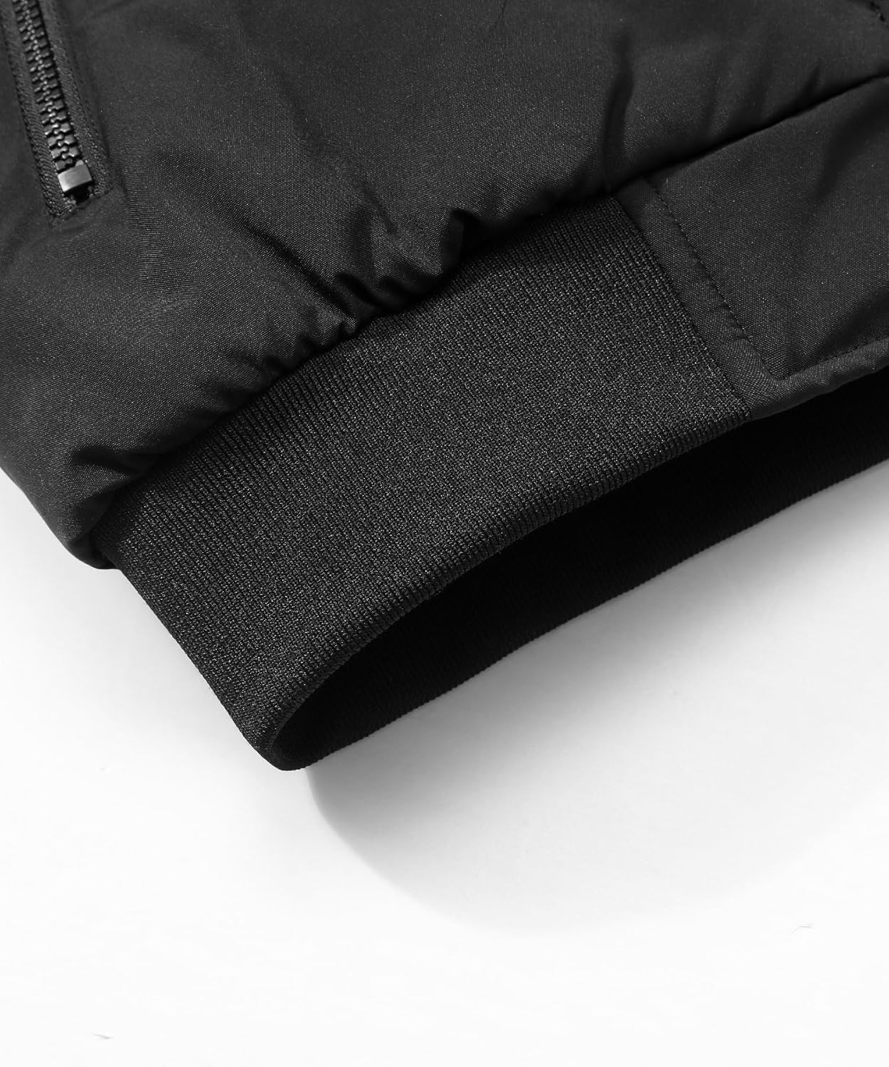 DAVID.ANN Men's Stand Collar Fleece Lined Jacket Winter Warm Zip Up Outwear Coat - Image 4