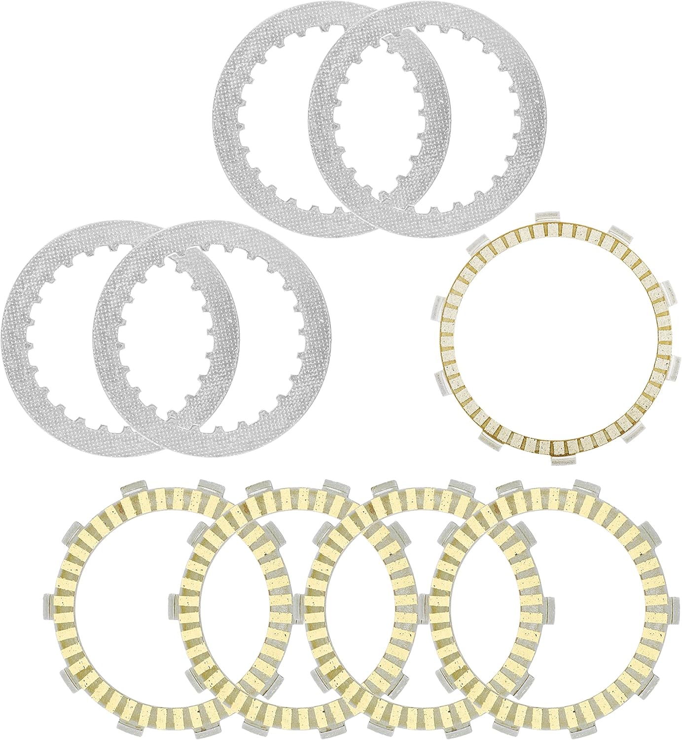 Caltric Clutch Friction Plates Kit Compatible with Kawasaki Eliminator 125 Bn125A 2001-2009