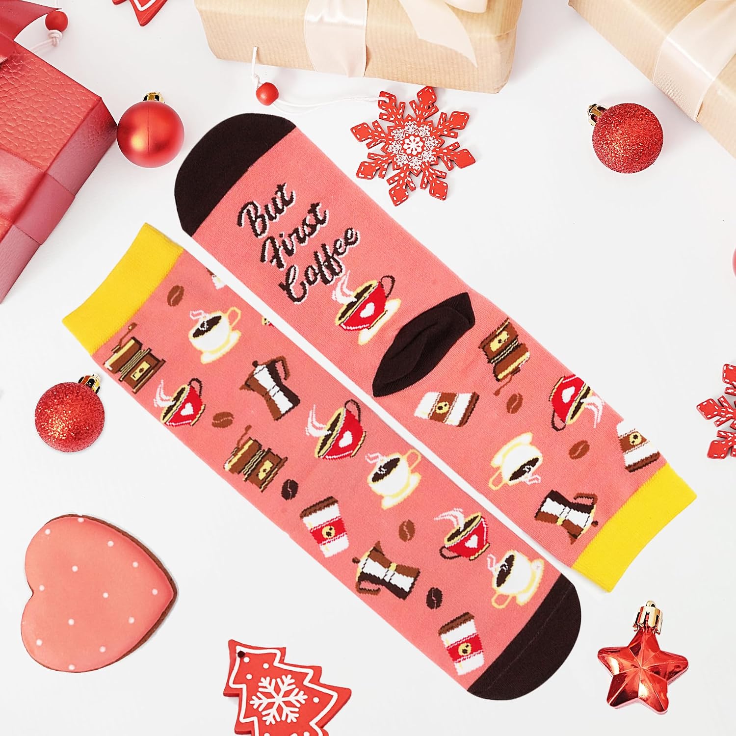 ZAGKOO Funny Food Gifts for Men, Women - Coffee, Pizza, Tacos, Bacon, Ice Cream Novelty Socks - If You Can Read This Socks image 2