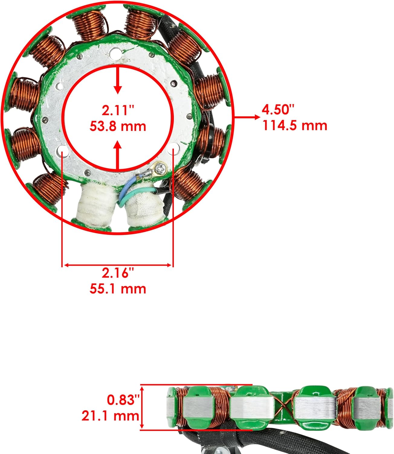Caltric Stator and Regulator Rectifier Compatible With Honda TRX400EX Sportrax 400 Ex 1999-2012