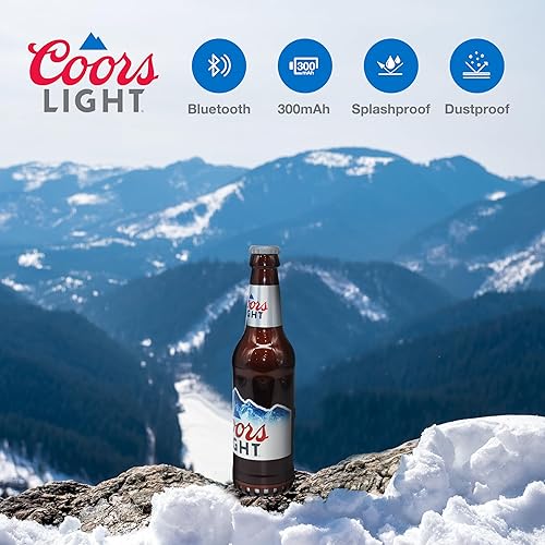 Miniatura 5 de Coors - Altavoz Bluetooth con forma de botella de luz con estéreo de alta fidelidad, a prueba de salpicaduras, tiempo de reproducción de 6 horas y