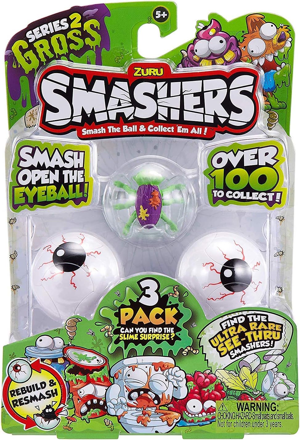 Comdaq Zuru Smashers Smashball Collectibles Series2 (Pack of 3)