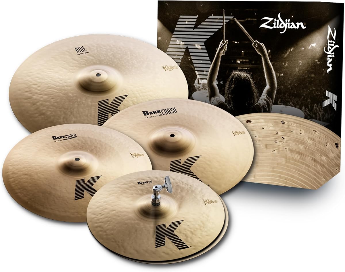 K0800 K Cymbal Pack | Complete matched set for the drum kit, everything a working drummer needs, consistent voicing, stage and studio ready