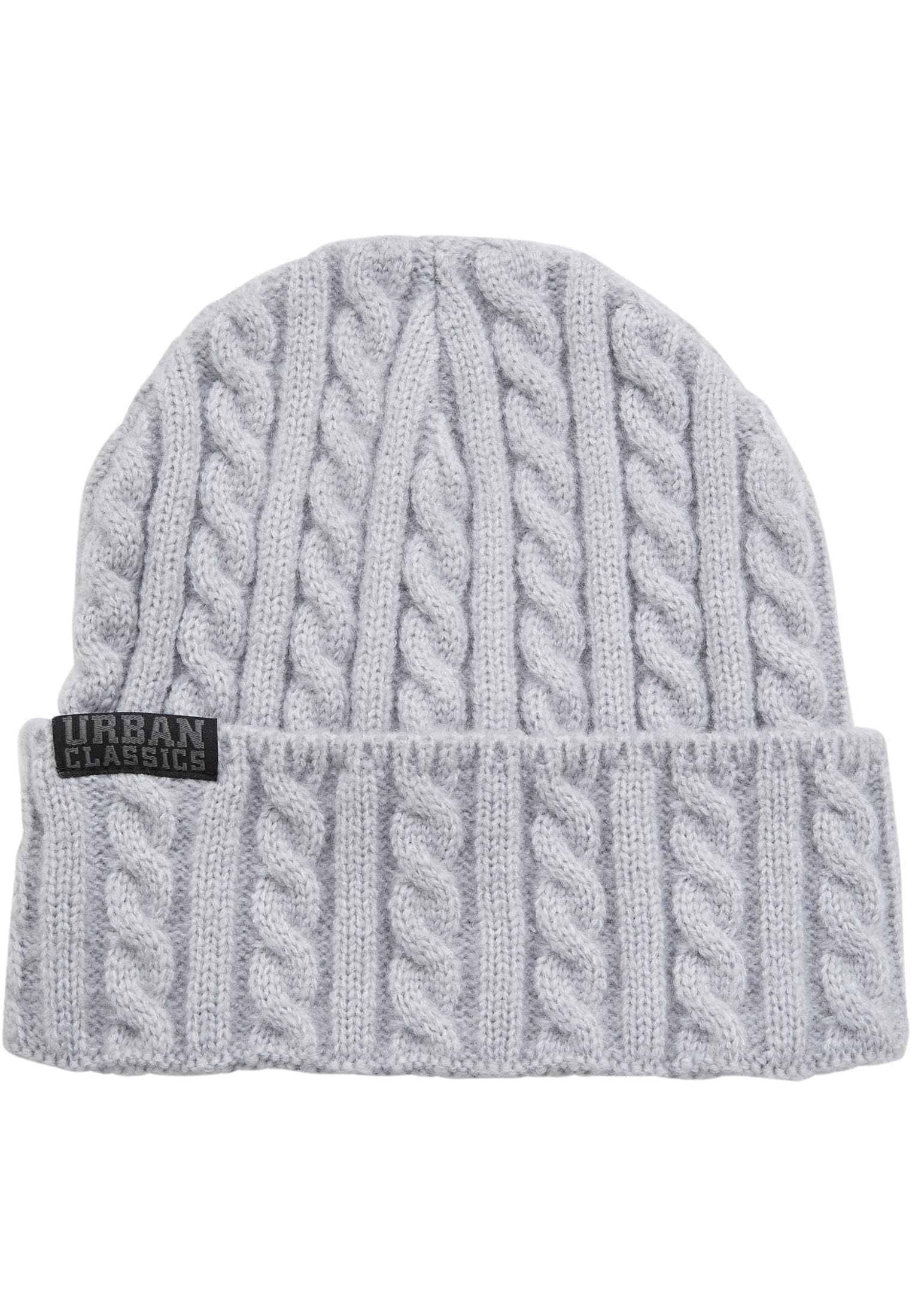 Urban Classics Unisex Cable Knit Beanie Beanie Hat, Heathergrey,