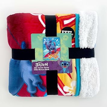 Disney Sitich Blanket Stitch 626 Double Sided Silk Touch Lap Throw Blanket 46 x 60