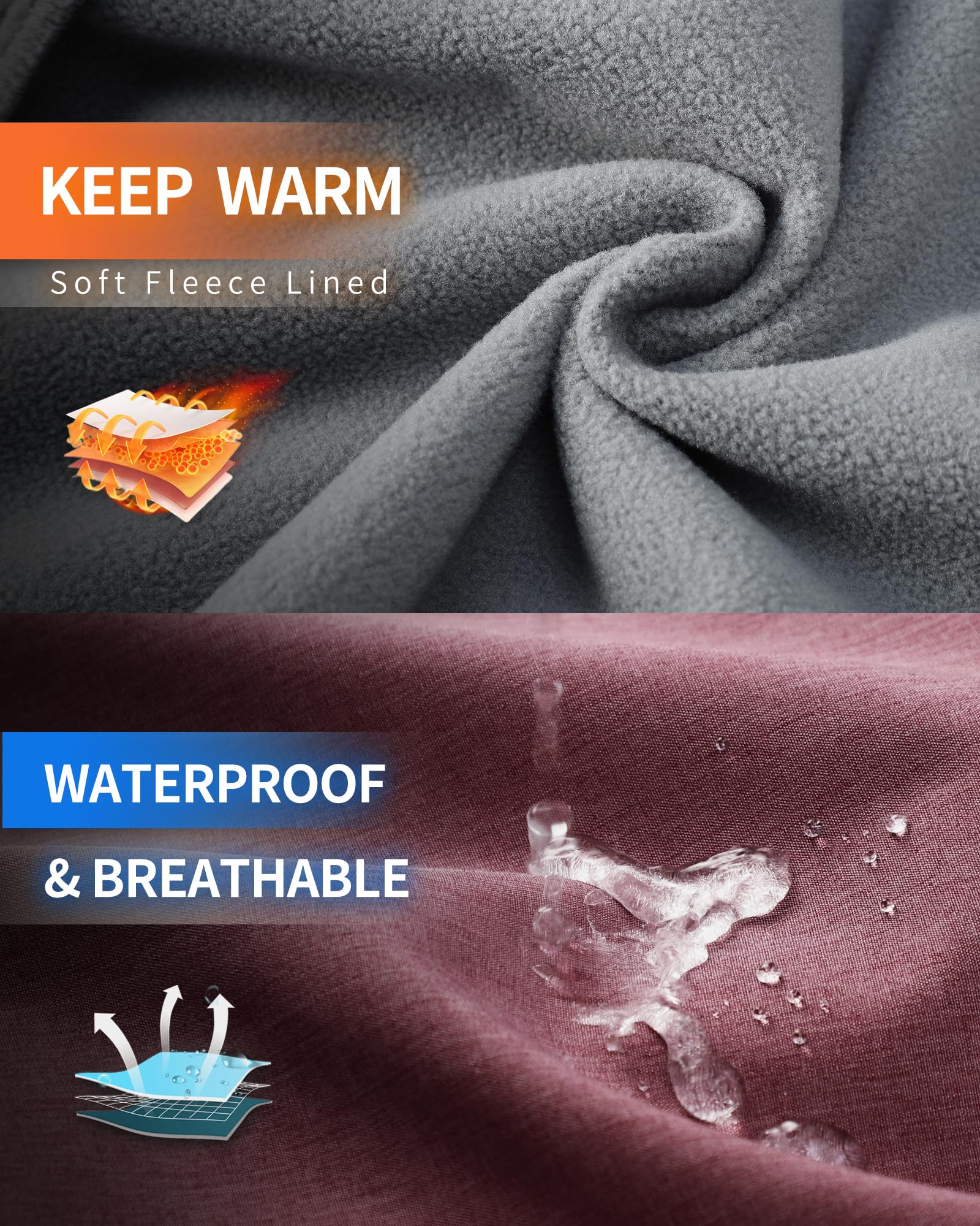 Outdoor Ventures Veste softshell imperméable et respirante pour femme - Veste demi-saison coupe-vent - Veste fonctionnelle avec capuche