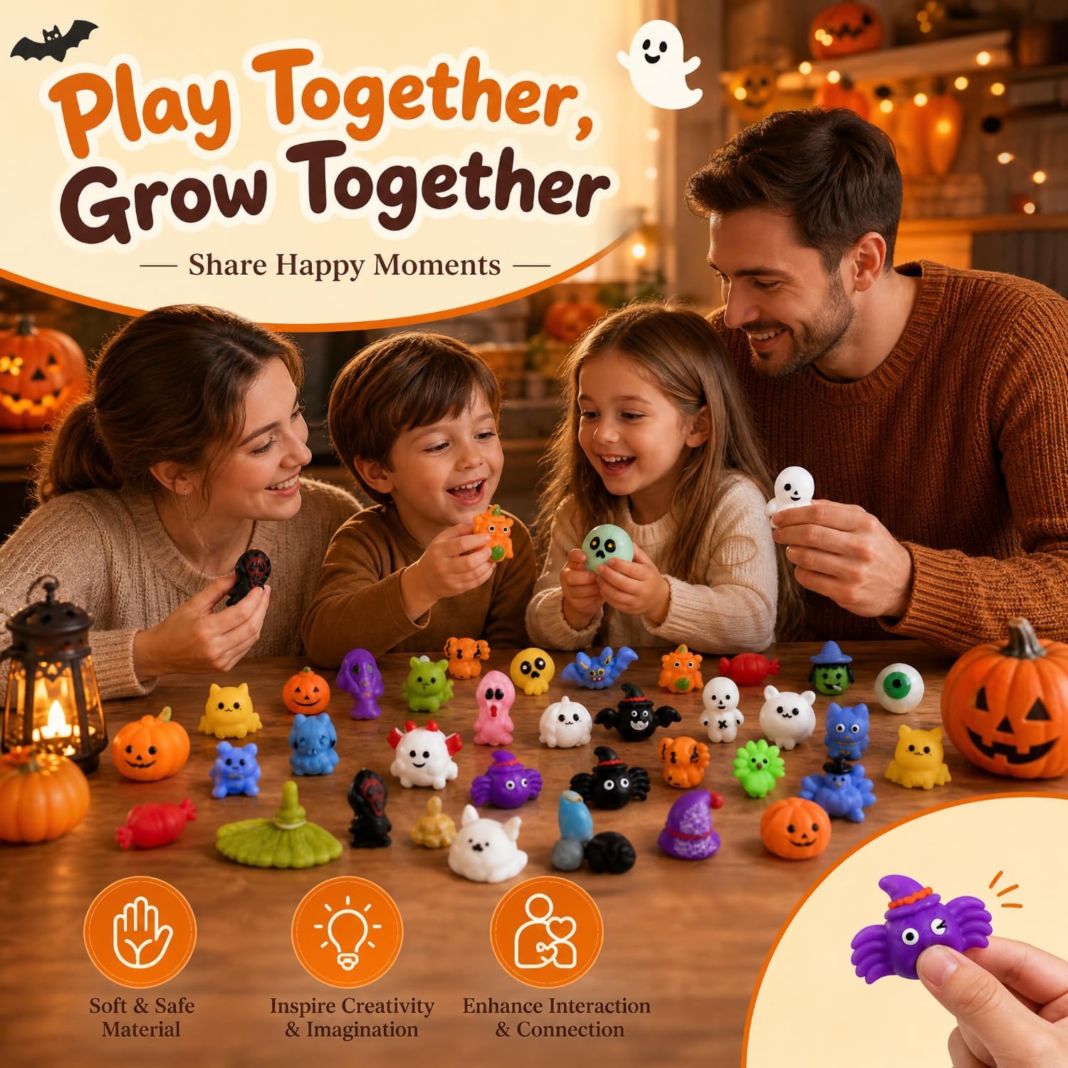 30 Pcs Halloween Mochi Squishy Toys