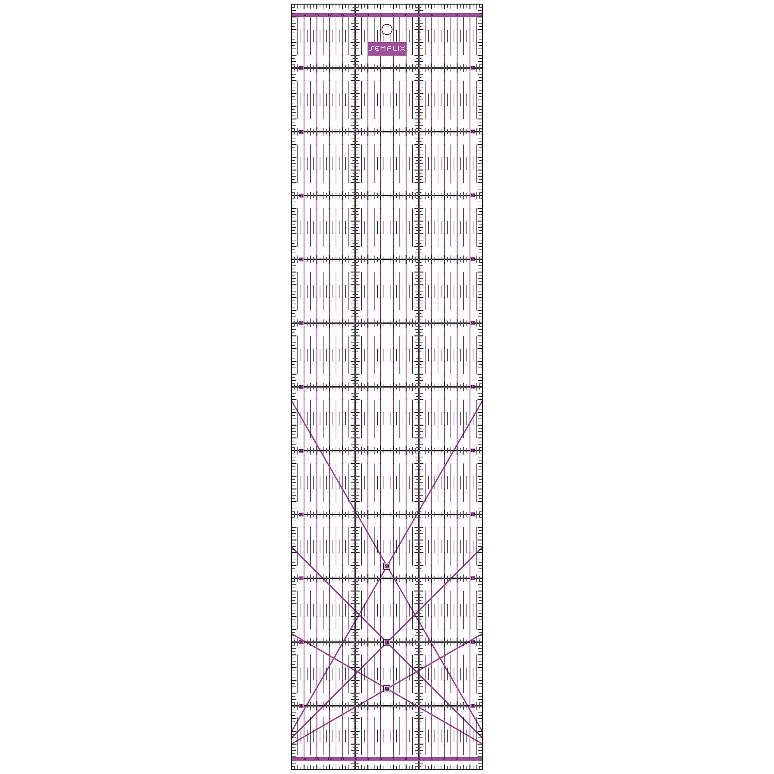SEMPLIX Patchwork Lineal Set cm Bundle (10x45 cm, 15x60 cm, 15x30 cm, 15x15 cm, 30x30 cm) (lila)