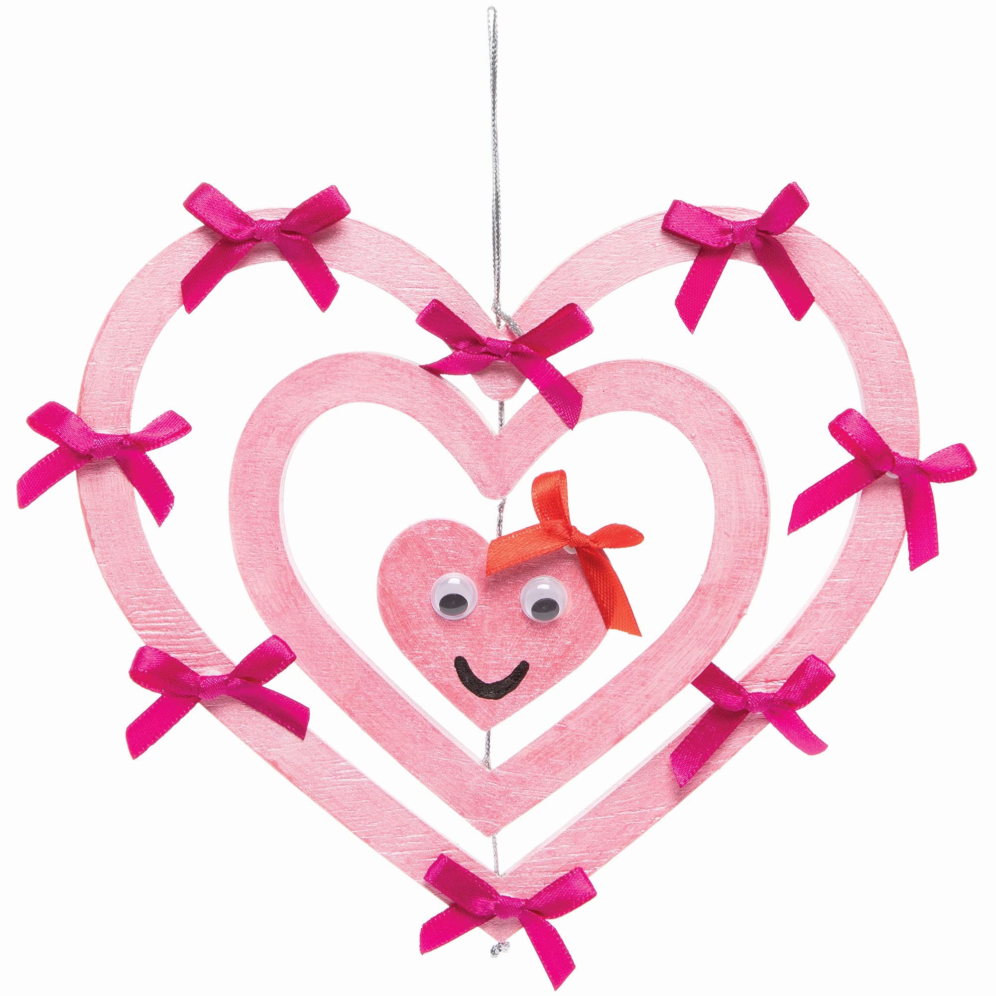 Baker Ross Kit Albero Genealogico Con Cuori In Legno - Confezione Da 2, Lavoretti Creativi Per Bambini Per San Valentino (21x20 Cm)