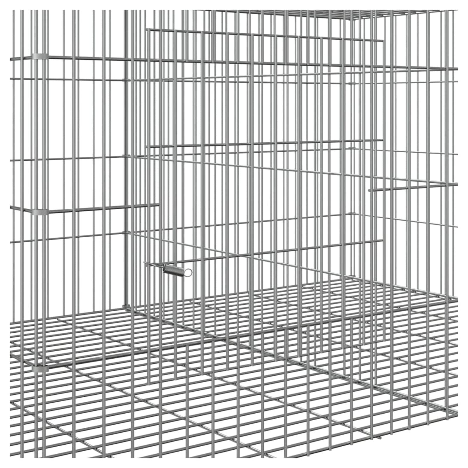 Jaula para Conejos 2 Paneles, ZEYUAN Jaula Cobaya, Corralito para Perros, Vallas para Perros, Valla para Mascotas, Recinto para Conejos, Hierro galvanizado 110x79x54 cm