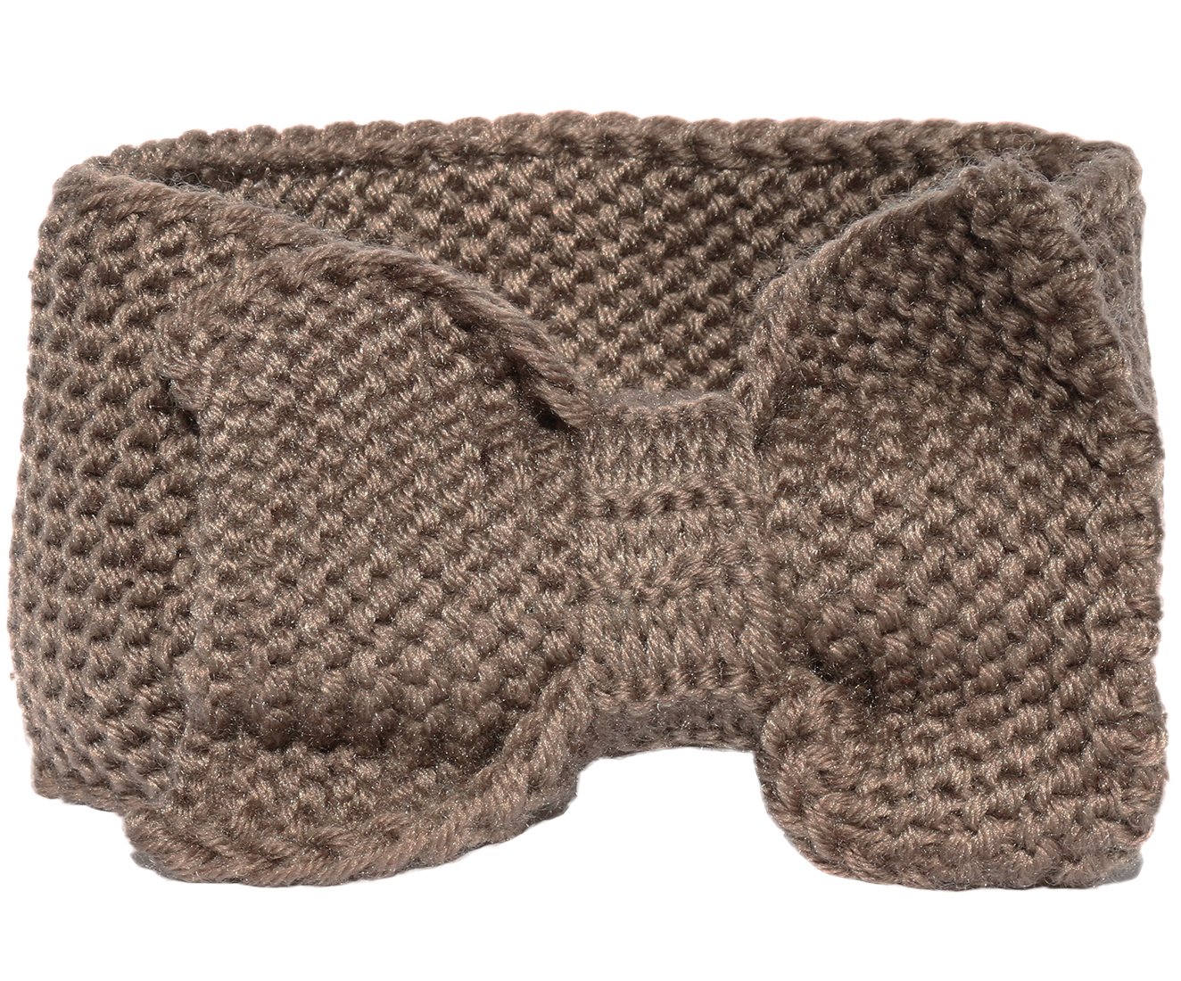 KMystic Crochet Bow Winter Headband Ear Warmer (12- Brown)
