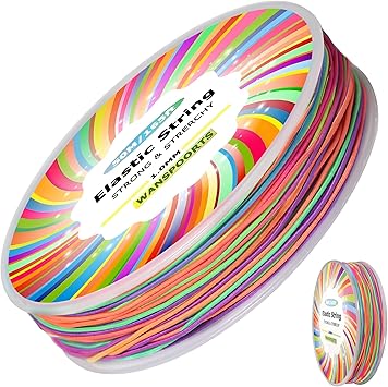 1mm 165ft Rainbow Stretchy Bracelet String, Sturdy Gradient Color Elastic String Elastic Bead Cord for Jewelry Making, Necklaces, Beading and Crafts (Rainbow(50M/165ft))