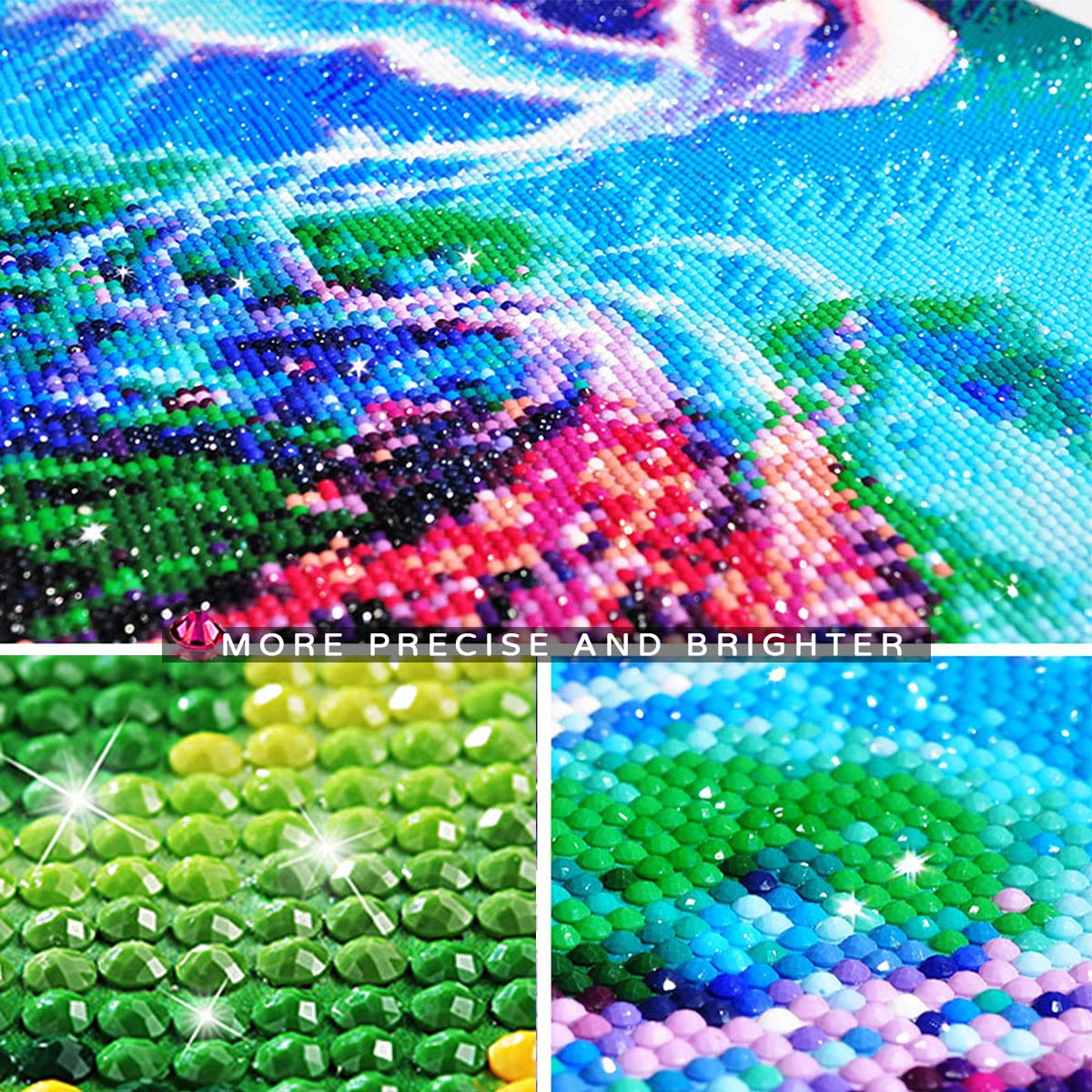 ZGmaxCL DIY 5D Diamond Painting Kit Completo Tartaruga Colorata Pittura Diamante Decorazioni Soggiorno Quadri Cameretta 80x60cm