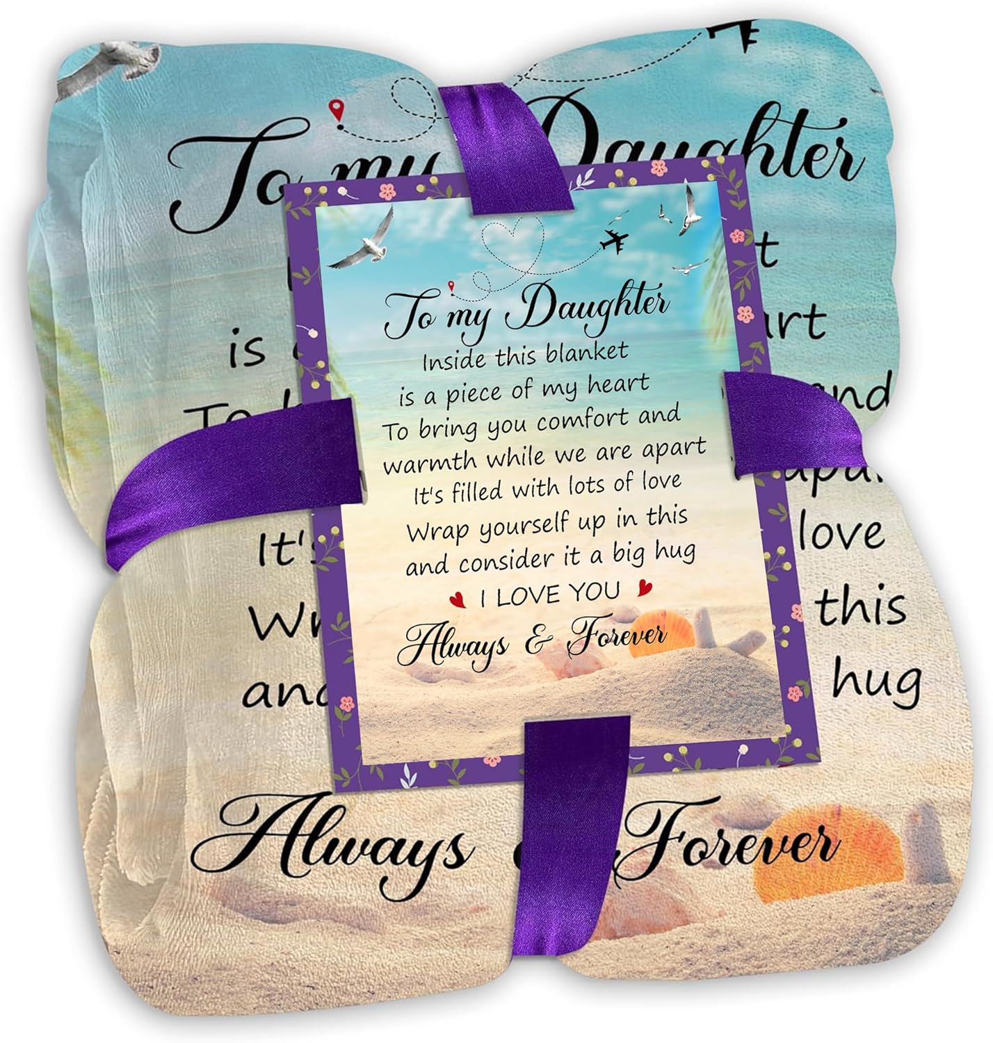 Surprising Gift for Daughter: Tested Wooden Music Box with Heartfelt Melody & Cozy Blanket