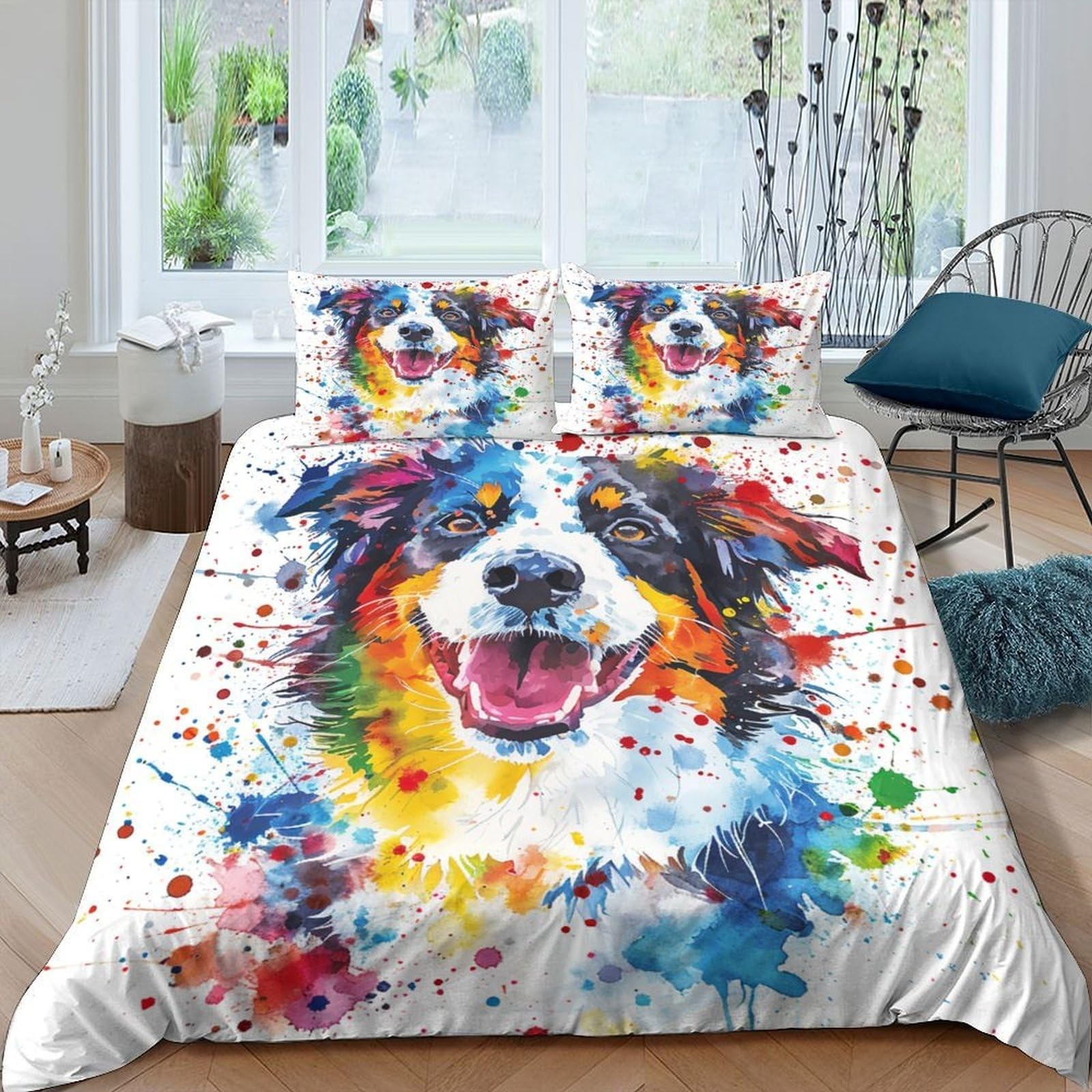 Housse de couette 240 x 260 Chien De Berger : oubliez les draps rêches avec la microfibre douce