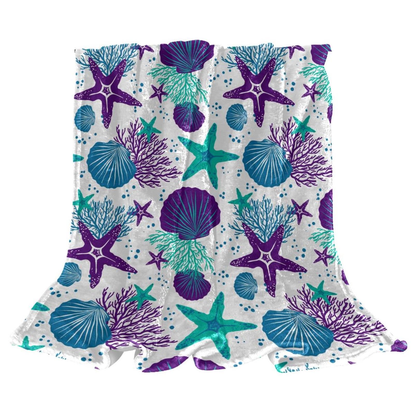Couverture polaire marine 150x100 microfibre chaude et douce pour se détendre