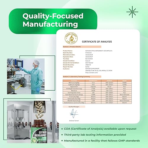 Miniatura 8 de Suplemento de bergamota orgánica de bergamota cítrica premium con niacina chokeberry negro hoja de olivo pimienta negra - Soporte de corazón y