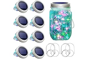 15-LED Firefly Fairy Jar Lid Lights with Hangers by SunKite