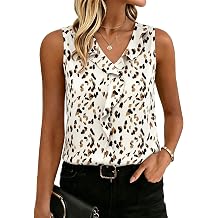 Halife Womens Dressy Casual Tank Top V Neck Ruffle Sleeveless Blouses Business Work Shirts Trendy Clothes