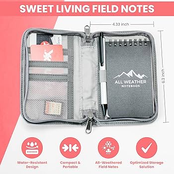 Bellroy FIELD NOTES ノートカバーと 追加ノート(共3冊） Bellroy Notebook Cover Mini - 手帳の湖