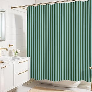 Striped Shower Curtain - Green and Teal Stripes - Modern Coloruful Home ...