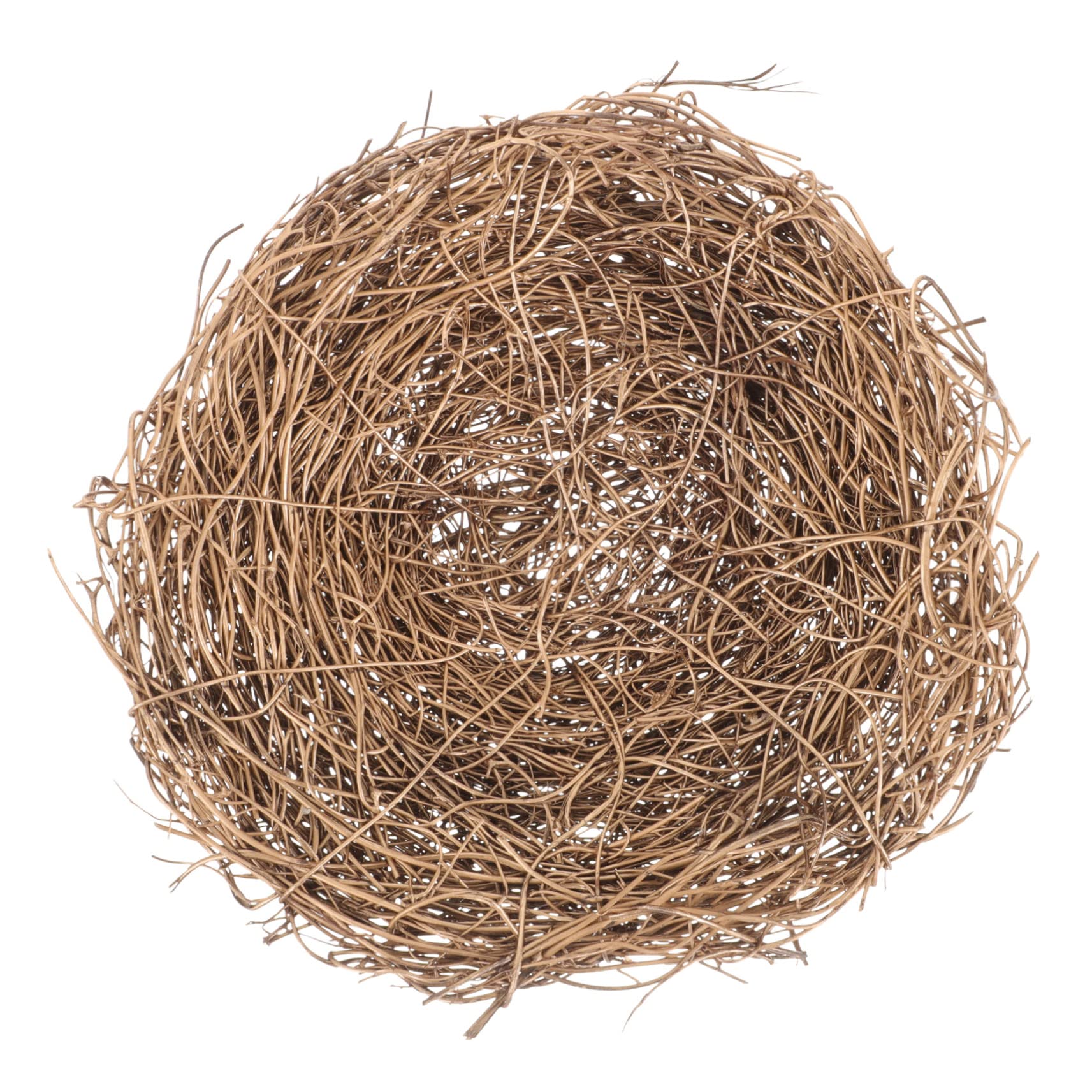 Angoily 5pièces Nid Oiseau Décoratif Rotin Doré Artisanat Fait Main pour Photographie Accessoire De Fête Et Décoration De Jardin pour Pâques Noël Et Événements Plein Air