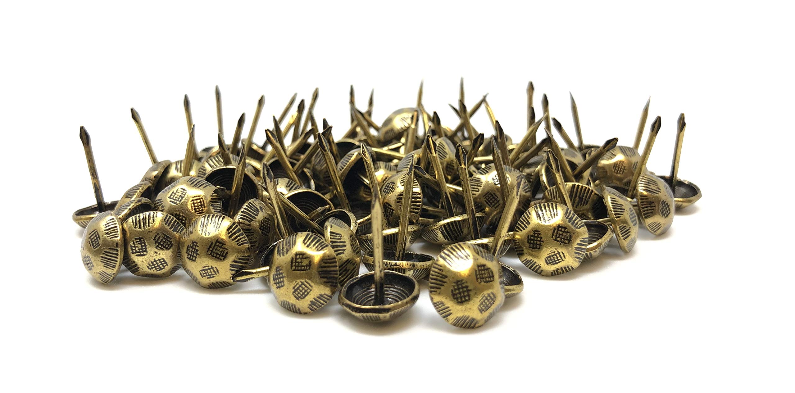 DMSE Wholesale Size 7/16" Diameter (11mm) Hardware Upholstery Furniture Decorative Thumb Push Tacks Nails Pins 1000 Pack Pieces (Oxford)