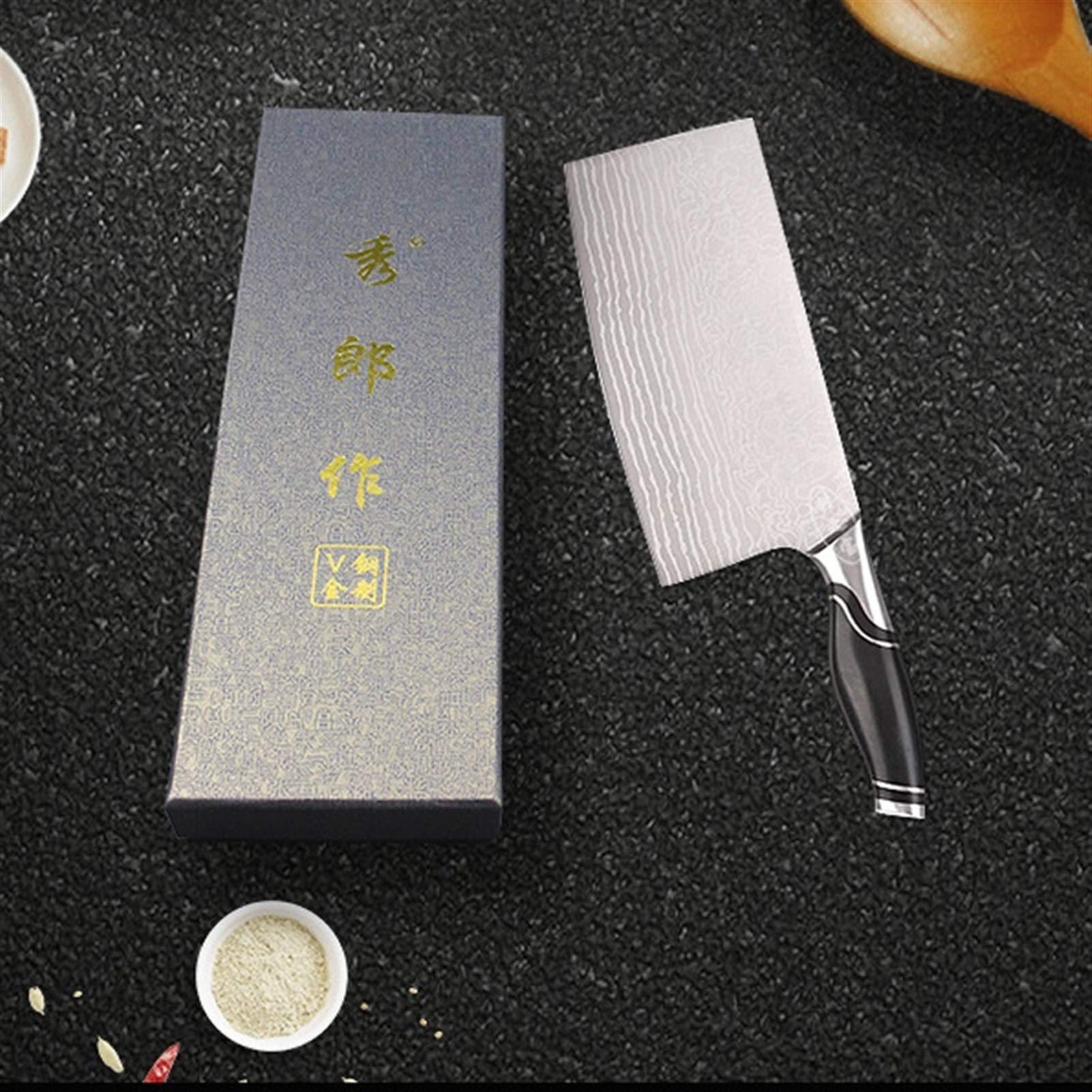 Chefmesser 4Cr13 Edelstahl Schneidmesser Messer Fleisch Hühnchen Gemüse Best Chinesischer Kleber Kochen Besteck Küche Messer (Color : Slicing knife)