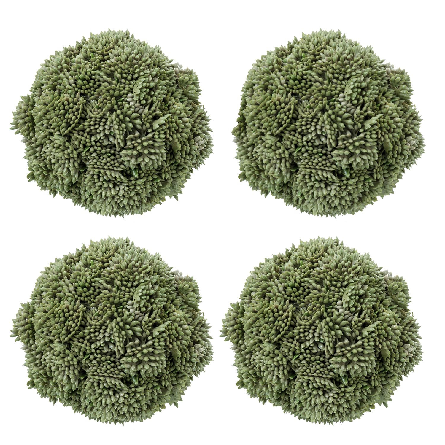 MyGift 3.5 Inch Decorative Boxwood Balls Topiary, Lifelike Artificial Foliage Greenery Faux Bowl Fillers, Set of 4