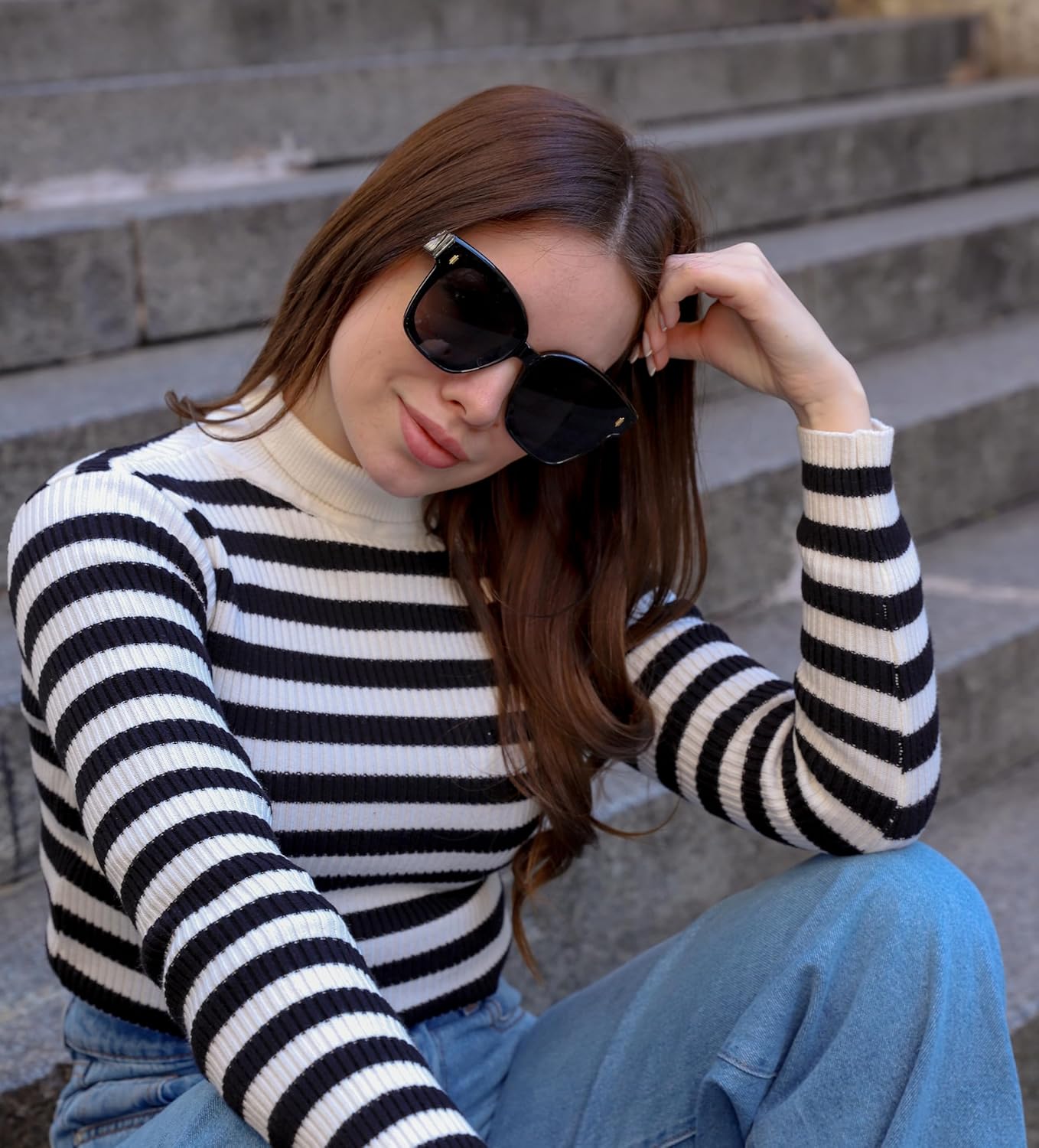 Berlin Square Polarized Sunglasses for Men & Women – UV400 Protection, Acetate Frame & TR Temples, Wide Fit - Image 6