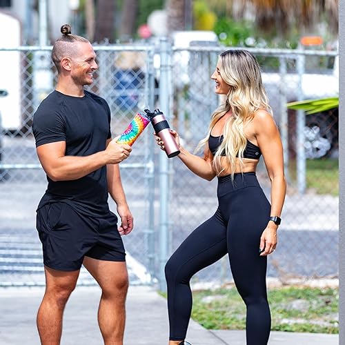 Miniatura 4 de Ice Shaker - Botella agitadora delgada de 20 onzas, botella de agua de acero inoxidable y mezclador de proteínas, como se vio en Shark Tank, botella