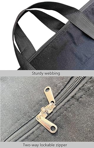 Miniatura 3 de DoYiKe Bolsa de almacenamiento extra grande con cremalleras y asas bolsa de almacenamiento de gran capacidad para viajes Negro Black Canvas