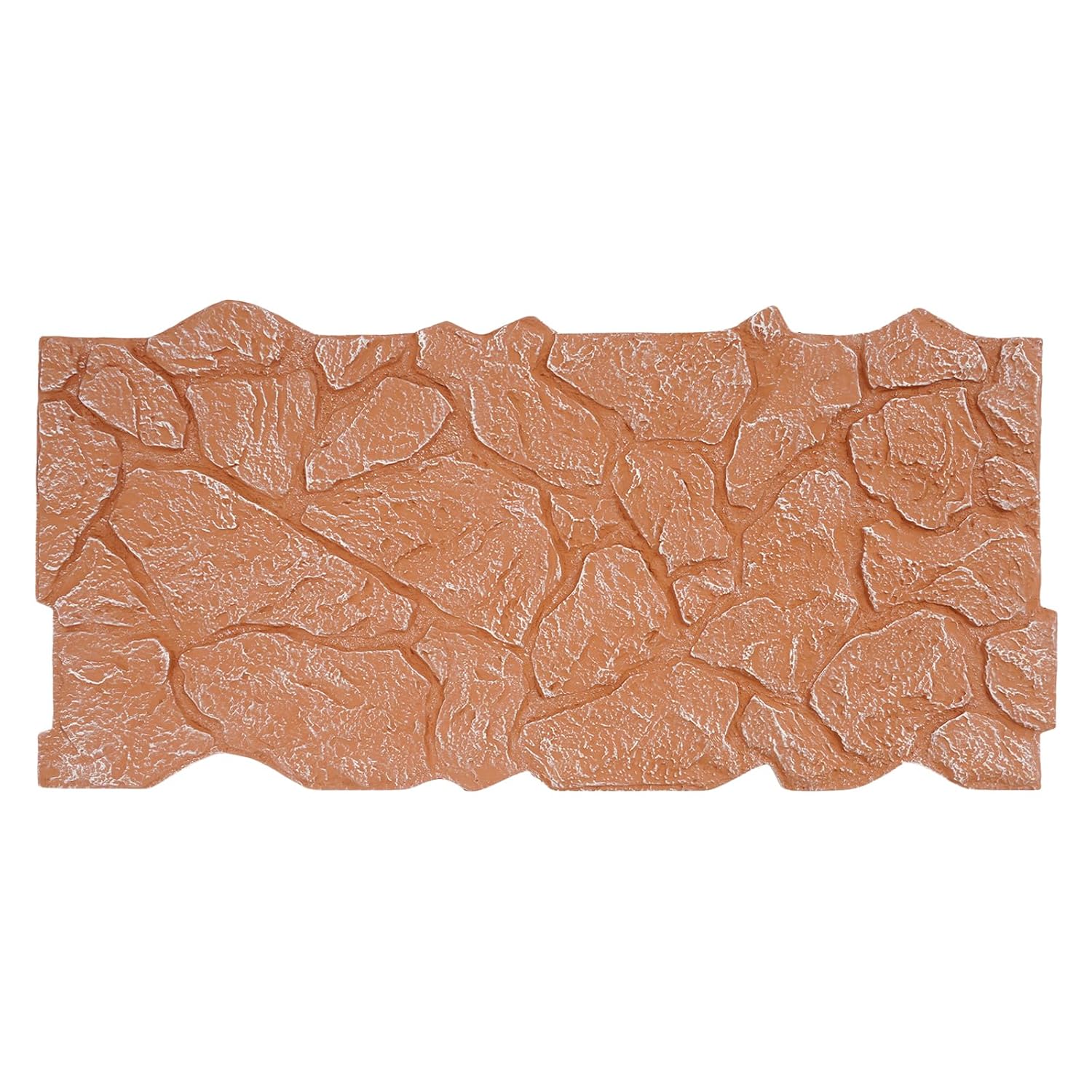Faux Stone Wall Panel, PU Faux Stone Siding Panel for Interior Exterior Decor, Reddish Brown(47"×22")