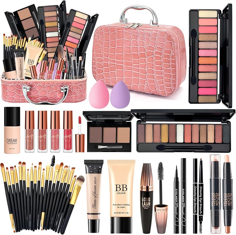 Explorez la créativité avec ce coffret maquillage complet, conçu pour sublimer chaque femme et jeune fille. Il réunit un