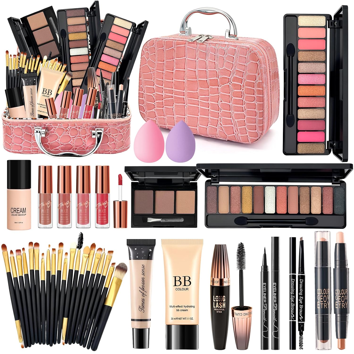 pink makeup bag