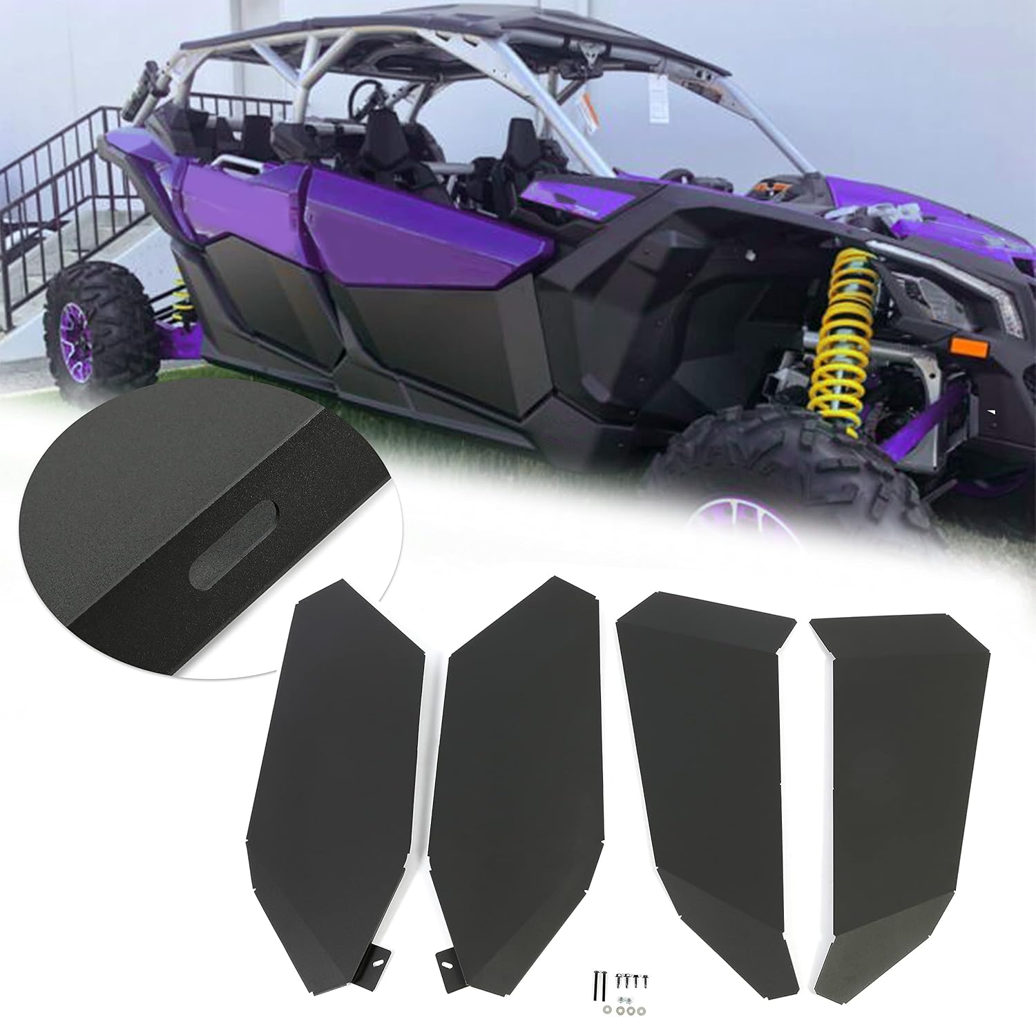 Lower Door Inserts CUSAUTV Lower Doors For X3 Max, Plastic Lower Half Door Inserts Panels With Built-in Metal Frame Compatible With Can Am Maverick X3 Max RS DS 2017-2025 Accessories (4 Doors - Foto 7