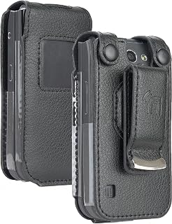 Case for Nokia 2720 V Flip Phone, Nakedcellphone [Black Vegan Leather] Form-Fit Cover with [Built-in Screen Protection] an... Price In India