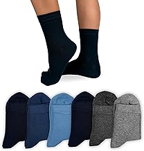 Children's Girls' Cotton Socks for School Leisure 6 Pairs Made in Italy