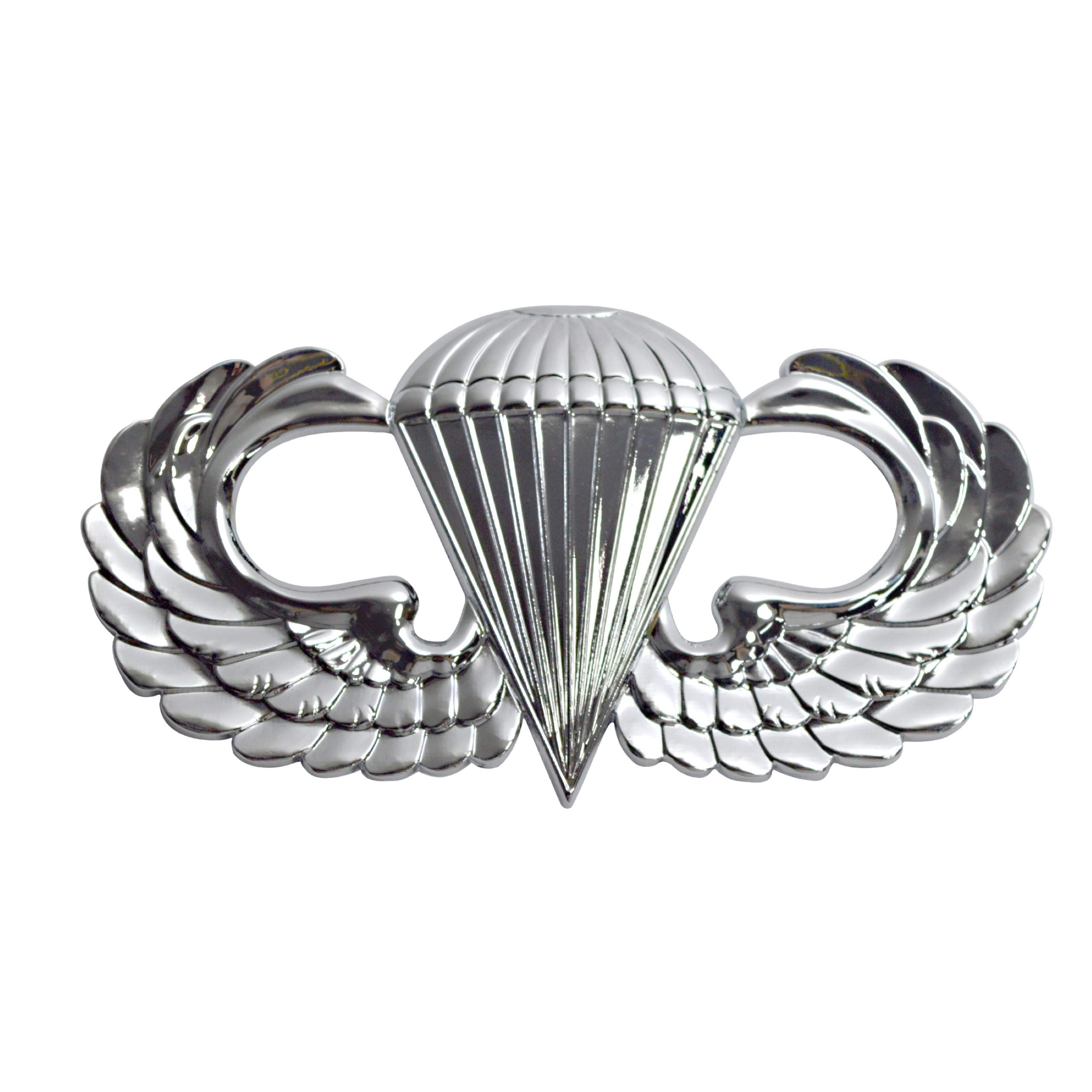 Patriot Accessories Parachutist Silver Metal Auto Emblem