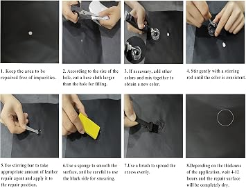 Leather Repair Kit Scratches Holes Wear Faux Leather Repair Kit